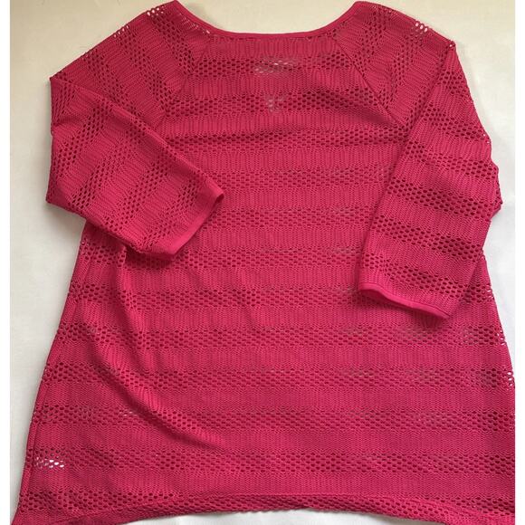 Dana Buchman Pink 3/4 Sleeve Blouse - Size Large - Picture 9 of 9